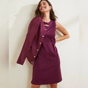Chico's Monrovia Knee Length Dress & Jacket Eggplant Purple SZ L 12-14 Chico's 2